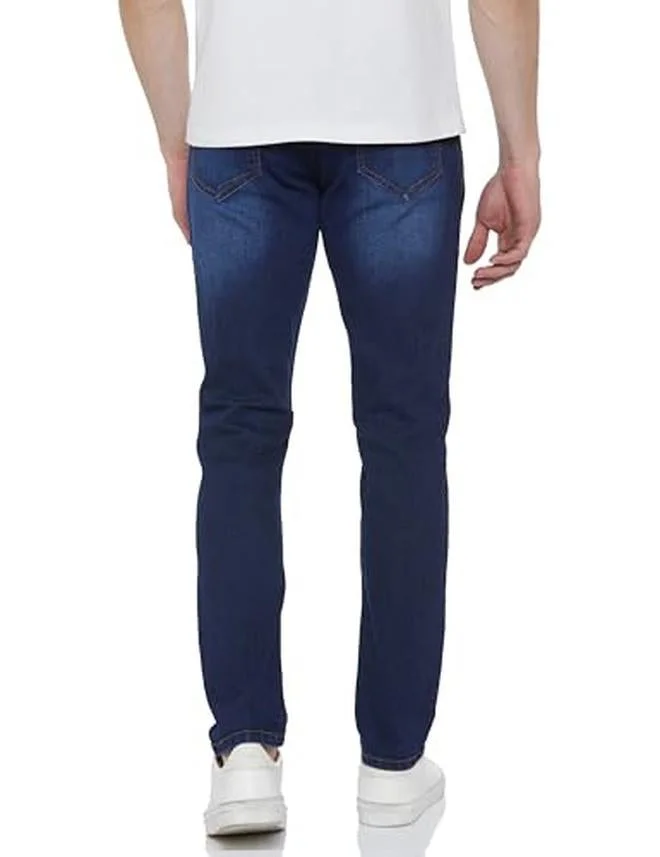 inkd جينز رجالي عادي - متوسط الارتفاع | مزيج القطن | الوزن الخفيف | قماش قابل للتمدد | غرزة التباين | تصميم كلاسيك 5 بوكيتيب | جينز للرجال